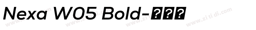 Nexa W05 Bold字体转换